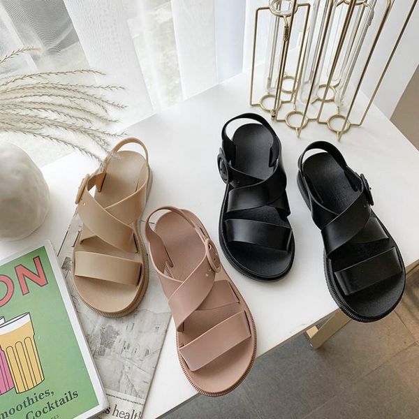sandals plastic women's flat bottomed student roman shoes summer seaside beach low heel non slip, Black
sandals plastic women's flat bottomed student roman shoes summer seaside beach low heel non slip, Black