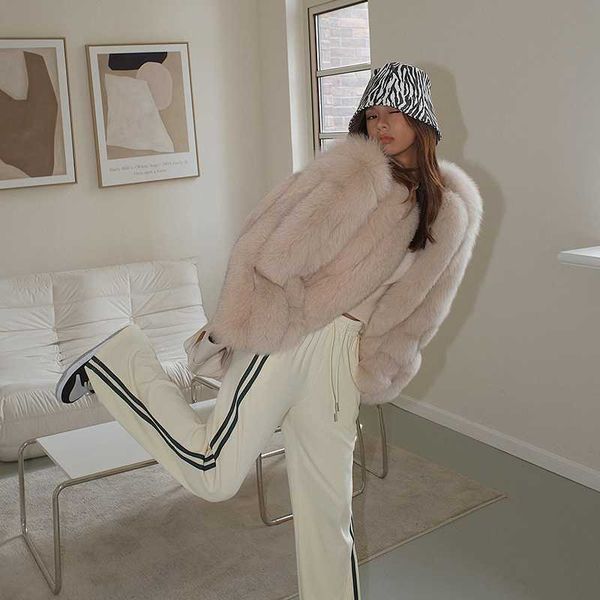 women's fur & faux natural coat temperament gentle ladies long-sleeved short jacket 2021 winter fashion overcoat, Black
women's fur & faux natural coat temperament gentle ladies long-sleeved short jacket 2021 winter fashion overcoat, Black