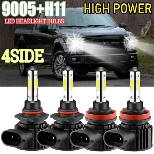 car headlights 4pcs combo 9005+h11 672000lm 4-side led headlight kits high low beam bulb 6000k white
car headlights 4pcs combo 9005+h11 672000lm 4-side led headlight kits high low beam bulb 6000k white