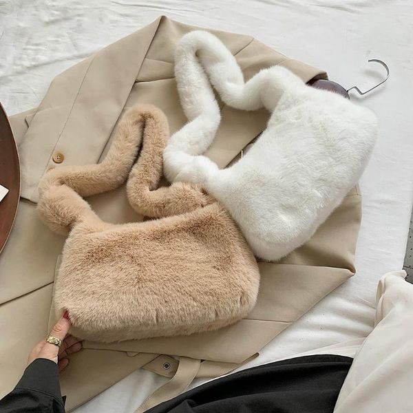 evening bags fashion solid color shoulder underarm bag women plush soft autumn winter fluffy female totes handbag satchels
evening bags fashion solid color shoulder underarm bag women plush soft autumn winter fluffy female totes handbag satchels