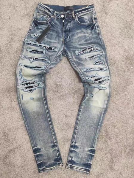 men's jeans version spring high and summer heavy industry do old wash hole paste cloth slim leg fashion long pants thin, Blue
men's jeans version spring high and summer heavy industry do old wash hole paste cloth slim leg fashion long pants thin, Blue