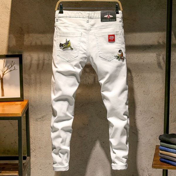 men's jeans men slim white bird embroidered hip hop fashion skinny casual mens stretch denim jeans joggers trousers 28 - 38 d4r9, Blue
men's jeans men slim white bird embroidered hip hop fashion skinny casual mens stretch denim jeans joggers trousers 28 - 38 d4r9, Blue