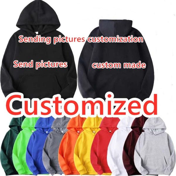 men's hoodies & sweatshirts blank sweater solid color fleece pullover logo/pattern can be customized retail multicolor, Black
men's hoodies & sweatshirts blank sweater solid color fleece pullover logo/pattern can be customized retail multicolor, Black