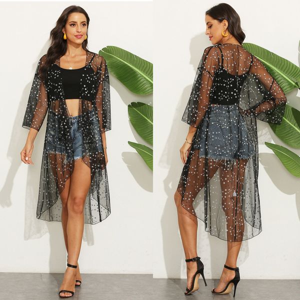 new cover up beach women swimsuit for summer ladies 2021 clothing sier star diandian irregular cardigan letter cotton yi7a, Black;gray
new cover up beach women swimsuit for summer ladies 2021 clothing sier star diandian irregular cardigan letter cotton yi7a, Black;gray