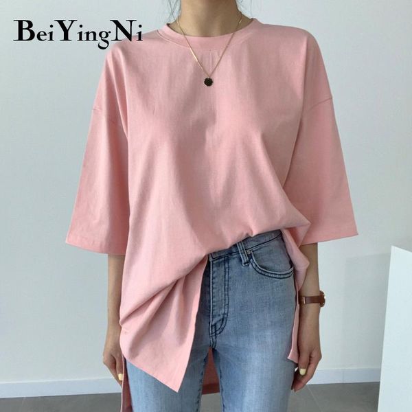 beiyingni 8 colors oversized t-shirt female cotton harajuku casual loose t shirt women split tshirts black pink top, White
beiyingni 8 colors oversized t-shirt female cotton harajuku casual loose t shirt women split tshirts black pink top, White