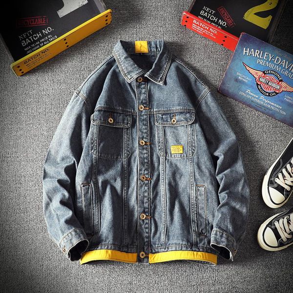 autumn retro denim jacket mens hip hop jeans coat casual bomber jacket patchwork male letter print cotton denim jackets 2021, Black;brown
autumn retro denim jacket mens hip hop jeans coat casual bomber jacket patchwork male letter print cotton denim jackets 2021, Black;brown