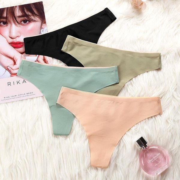 women's panties 4pcs for women tangas summer underwear lingerie lady female thongs ice slik sport seamless, Black;pink 
women's panties 4pcs for women tangas summer underwear lingerie lady female thongs ice slik sport seamless, Black;pink