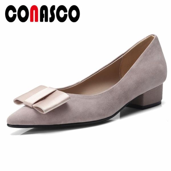 conasco new elegant women basic pumps suede leather slip on wedding party shoes woman pointed toe office pumps, Black
conasco new elegant women basic pumps suede leather slip on wedding party shoes woman pointed toe office pumps, Black