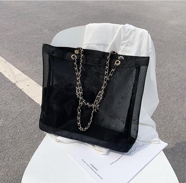 new white printing shopping mesh chain bag with ribbon classic beach travel bag women wash bags cosmetic makeup storage meshs case
new white printing shopping mesh chain bag with ribbon classic beach travel bag women wash bags cosmetic makeup storage meshs case