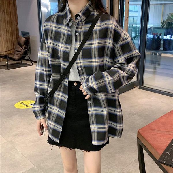 women's jackets cmaz 2021 autumn winter thick coats for women real s spring and clothing plaid shirt coat retro hong kong, Black;brown
women's jackets cmaz 2021 autumn winter thick coats for women real s spring and clothing plaid shirt coat retro hong kong, Black;brown