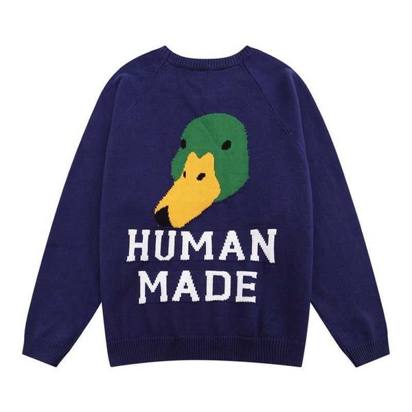 men's sweaters human made duck jacquard loose os crew neck pullover men's and women's couple's sweater fashion, White;black
men's sweaters human made duck jacquard loose os crew neck pullover men's and women's couple's sweater fashion, White;black