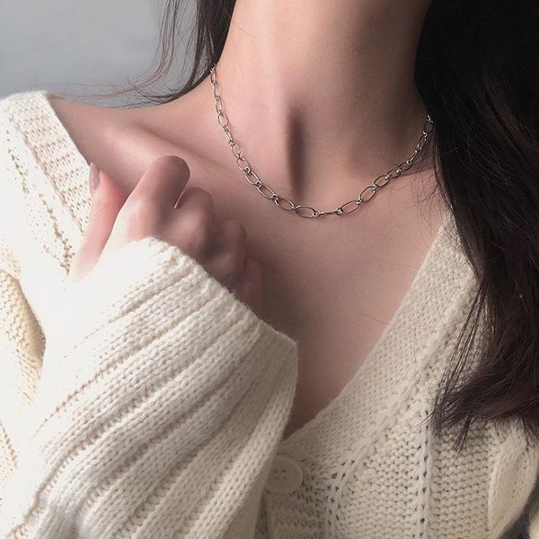 chains 925 sterling silver necklace curb link chain choker punk fashion jewelry gift for women girls
chains 925 sterling silver necklace curb link chain choker punk fashion jewelry gift for women girls