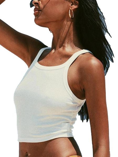 women's tanks & camis women summer sell knit solid color basic crop tank sleeveless u neck slim fit casaul tee shirts camisole, White
women's tanks & camis women summer sell knit solid color basic crop tank sleeveless u neck slim fit casaul tee shirts camisole, White