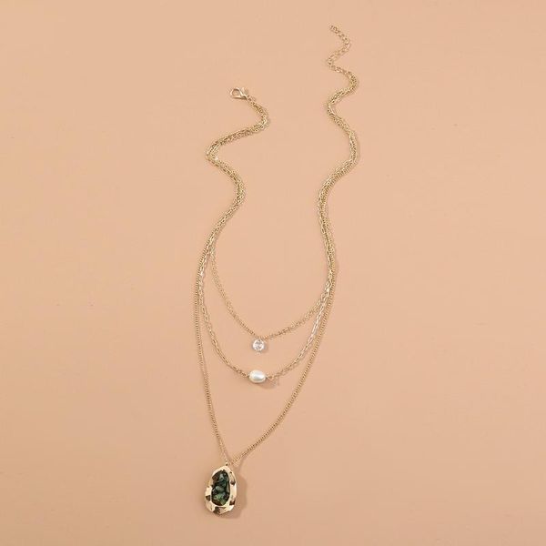 chains fashion all-match natural baroque style pendant multi-layer necklace sweater chain women, Silver
chains fashion all-match natural baroque style pendant multi-layer necklace sweater chain women, Silver