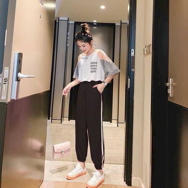 women's tracksuits clothing set, summer sports outfits released to students, set of two fine pieces, red ocean fashion, g34h, Gray
women's tracksuits clothing set, summer sports outfits released to students, set of two fine pieces, red ocean fashion, g34h, Gray