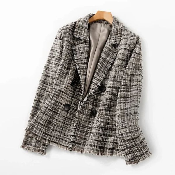 2021 new incio da primavera duplo breasted blazer senhoras escritrio wear manga longa casaco superior feminino outwear jaqueta 1s4a, White;black
2021 new incio da primavera duplo breasted blazer senhoras escritrio wear manga longa casaco superior feminino outwear jaqueta 1s4a, White;black