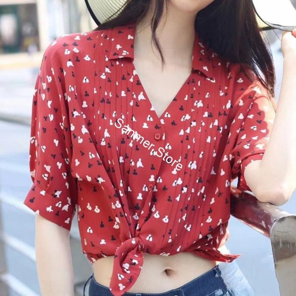 2021 new 100% mulheres de seda manga curta blusa com decote em v cor vermelha plissado nico breasted impresso camisa do vintage e superior x, Black
2021 new 100% mulheres de seda manga curta blusa com decote em v cor vermelha plissado nico breasted impresso camisa do vintage e superior x, Black