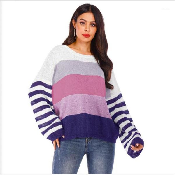 women's sweaters autumn winter 2021 women polyester o-neck stripe long sleeve pullovers streetwear casual loose sweater s-2xl, White;black
women's sweaters autumn winter 2021 women polyester o-neck stripe long sleeve pullovers streetwear casual loose sweater s-2xl, White;black