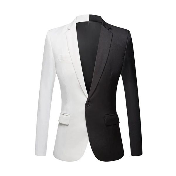 men's suits & blazers fashion tailor-made white coat mens black pants stage man costume blazer slim fit party prom men suit jacket+pant, White;black
men's suits & blazers fashion tailor-made white coat mens black pants stage man costume blazer slim fit party prom men suit jacket+pant, White;black