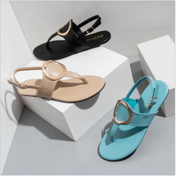 2021 fashion new metal round buckle flat sandals flat heel women sandals, Black
2021 fashion new metal round buckle flat sandals flat heel women sandals, Black