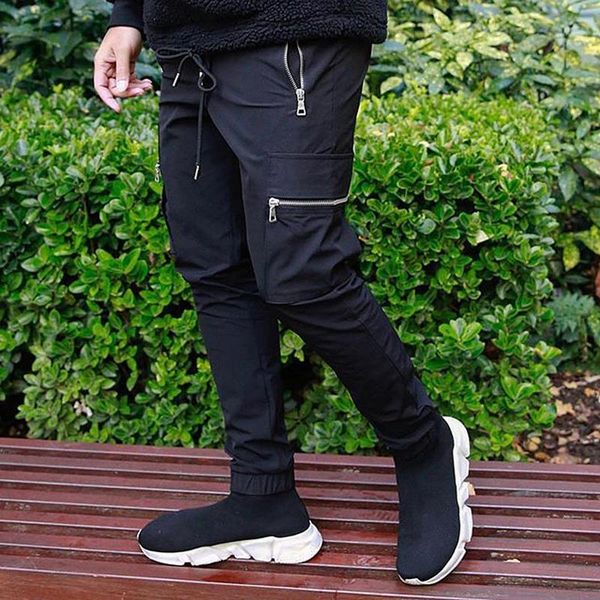 new high street men casual fashion clothing track cord long jogging shorts hip-hop cargo broek, Black 
new high street men casual fashion clothing track cord long jogging shorts hip-hop cargo broek, Black