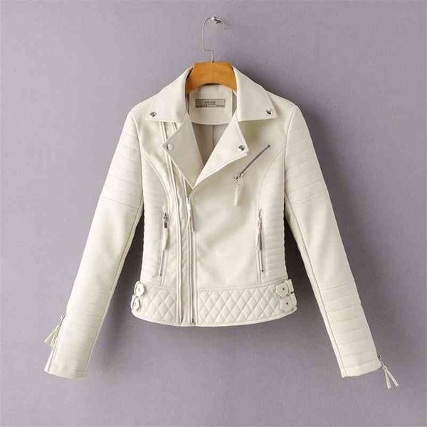spring autumn faux leather jacket women slim long sleeve turn down collar zipper short coats woman biker moto jackets 210602, Black
spring autumn faux leather jacket women slim long sleeve turn down collar zipper short coats woman biker moto jackets 210602, Black