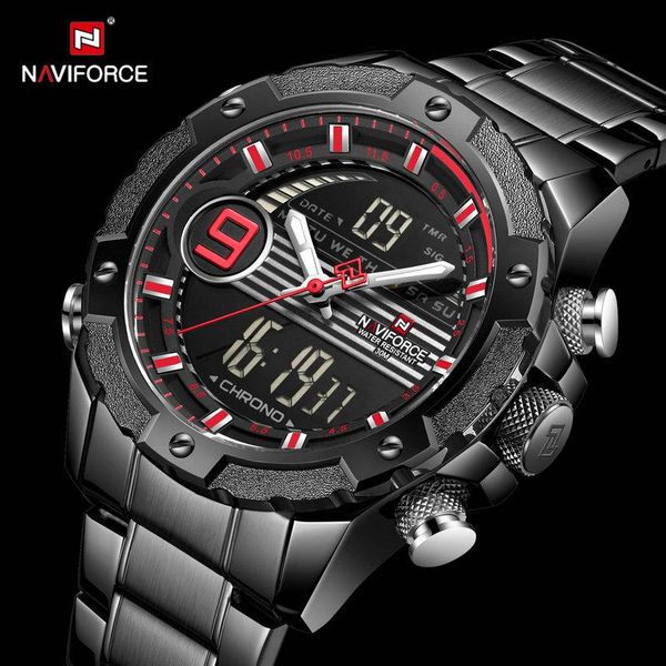 wristwatches naviforce fashion quartz watches for men casual sports dual time analog digital watch steel strap waterproof multifunction cloc, Slivery;brown
wristwatches naviforce fashion quartz watches for men casual sports dual time analog digital watch steel strap waterproof multifunction cloc, Slivery;brown
