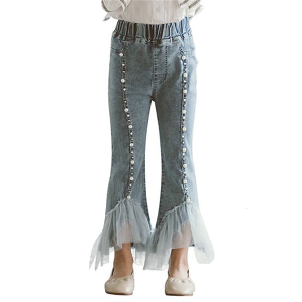 2021 new arrival of girl flare spring fall fashion pearl-style lace design enlargement pants waist-high ny jeans for girls 54md, Blue
2021 new arrival of girl flare spring fall fashion pearl-style lace design enlargement pants waist-high ny jeans for girls 54md, Blue
