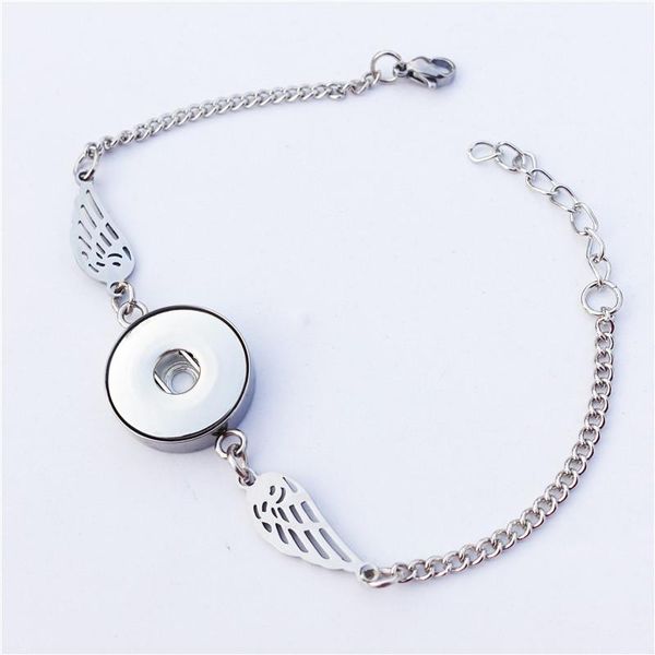 charm bracelets stainless steel single wing 18mm snap buttons bracelet jewelry for women girls, Golden;silver
charm bracelets stainless steel single wing 18mm snap buttons bracelet jewelry for women girls, Golden;silver