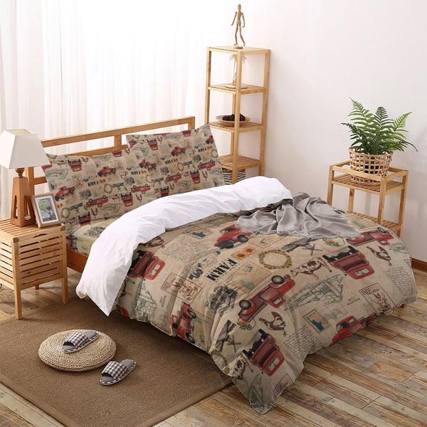 bedding sets farmhouse truck cows rooster set for bedroom soft bedspreads bed home duvet cover quilt pillowcase 
bedding sets farmhouse truck cows rooster set for bedroom soft bedspreads bed home duvet cover quilt pillowcase