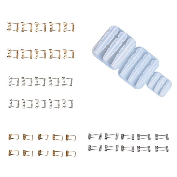 3 sizes of creative handmade light-transmitting exquisite clips diy crystal glue silicone mold with 40pcs spring
3 sizes of creative handmade light-transmitting exquisite clips diy crystal glue silicone mold with 40pcs spring