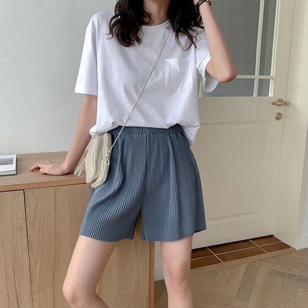 women's shorts summer women elastic high waist solid pleated short pants sweatpants loose casual sport comfy female home cycling, White;black
women's shorts summer women elastic high waist solid pleated short pants sweatpants loose casual sport comfy female home cycling, White;black