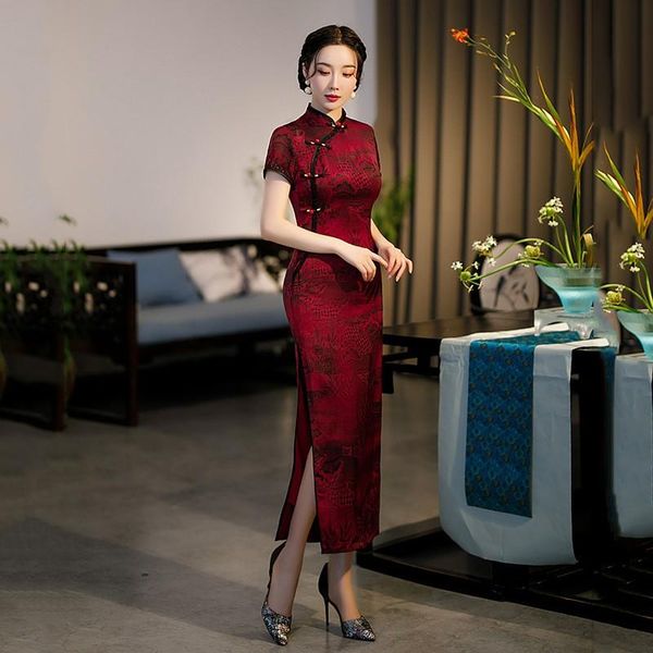 ethnic clothing chinese print bride wedding party dress gown mandarin collar qipao satin plus size 3xl 4xl cheongsam lady elegant vesti, Red
ethnic clothing chinese print bride wedding party dress gown mandarin collar qipao satin plus size 3xl 4xl cheongsam lady elegant vesti, Red