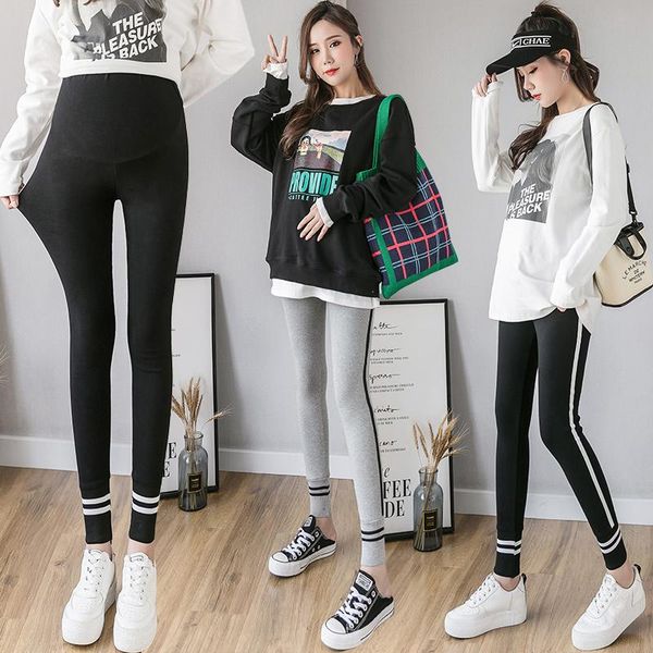 maternity bottoms pregnant women bottom pants spring thread splicing small leg fashion tide mother belly outside, White
maternity bottoms pregnant women bottom pants spring thread splicing small leg fashion tide mother belly outside, White