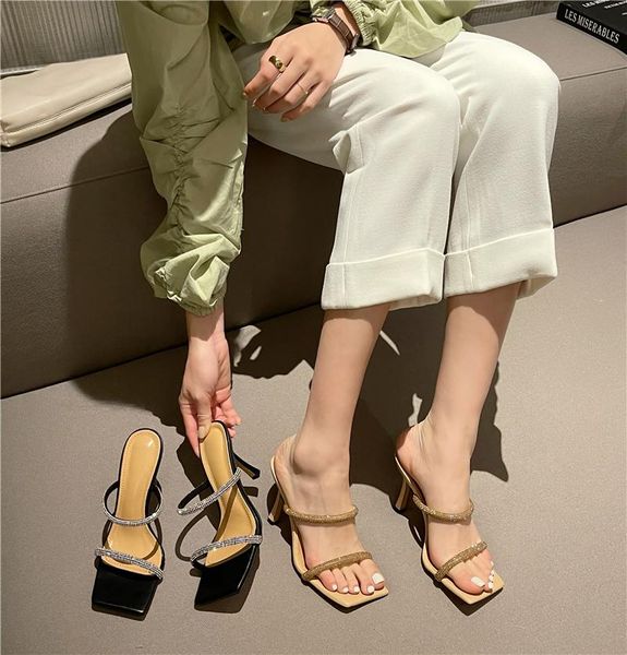women summer fashion rhinestone slipper hollow out low high heels sandals party shoes woman flip flops, Black
women summer fashion rhinestone slipper hollow out low high heels sandals party shoes woman flip flops, Black