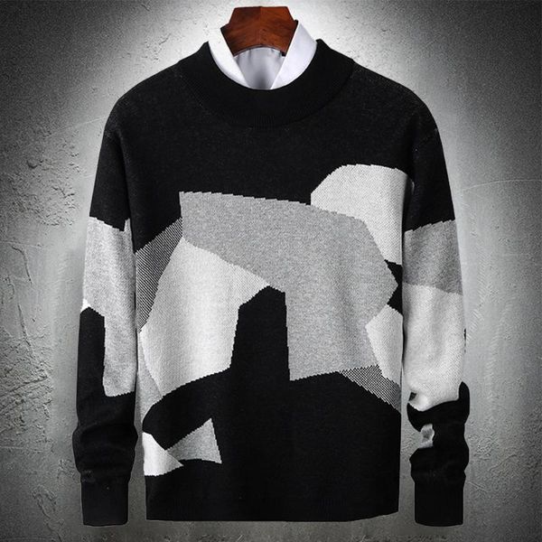 men's sweaters for men patchwork knitted pullover sweater autumn winter clothes korean fashion streetwear jumper crewneck, White;black
men's sweaters for men patchwork knitted pullover sweater autumn winter clothes korean fashion streetwear jumper crewneck, White;black