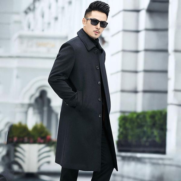 men's wool & blends autumn winter fashion solid color business casual overcoats men woolen coats male slim warm jackets o251, Black
men's wool & blends autumn winter fashion solid color business casual overcoats men woolen coats male slim warm jackets o251, Black