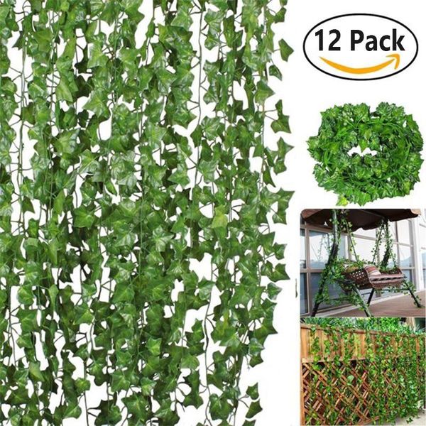 decorative flowers & wreaths 12 pcs green silk artificial hanging ivy leaf garland plants vine leaves fake lvy decoration home bar
decorative flowers & wreaths 12 pcs green silk artificial hanging ivy leaf garland plants vine leaves fake lvy decoration home bar