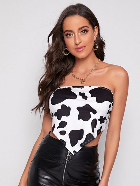 cow print bandana tube v7jz#, White