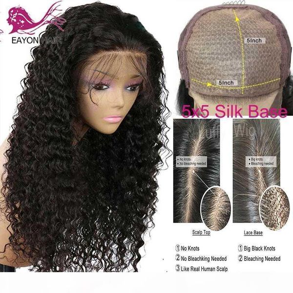 eayon 5x5 silk base closure wigs curly lace front human hair wigs brazilian remy hair transparent lace 5x5 scalp top, Black;brown
eayon 5x5 silk base closure wigs curly lace front human hair wigs brazilian remy hair transparent lace 5x5 scalp top, Black;brown