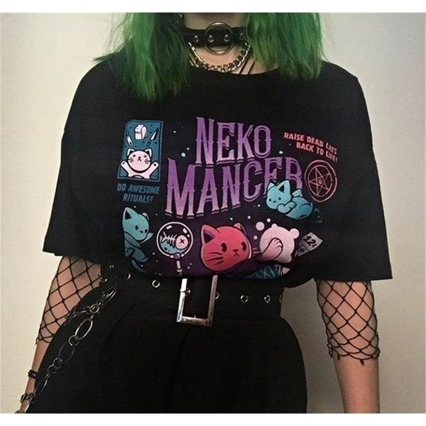 hahayule yf neko mancer t-shirt cute aesthetic grunge black tee satantic gothic clothing witch shirt 210304, White
hahayule yf neko mancer t-shirt cute aesthetic grunge black tee satantic gothic clothing witch shirt 210304, White