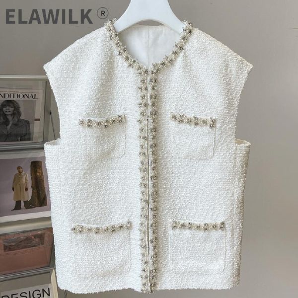 women's vests spring autumn 2021 designer pearls beading vest jackets fashion sleeveless tweed coat c917, Black;white
women's vests spring autumn 2021 designer pearls beading vest jackets fashion sleeveless tweed coat c917, Black;white