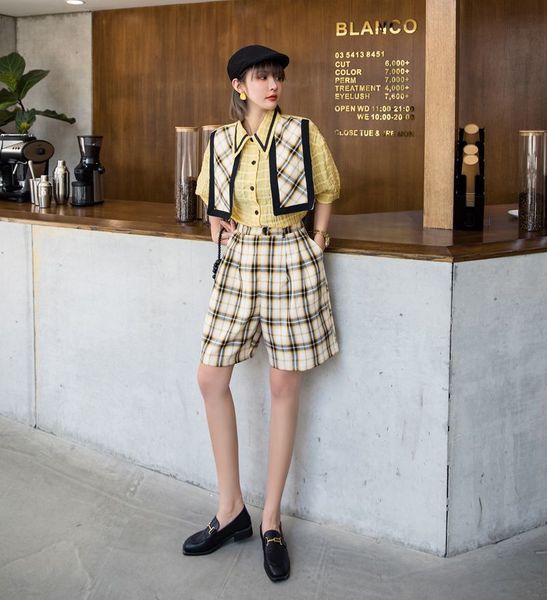 2021 yellow plaid summer high waist short wide leg casual women comfy korean shorts new y1ij, White;black
2021 yellow plaid summer high waist short wide leg casual women comfy korean shorts new y1ij, White;black