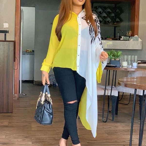 women's blouses & shirts plus size 3xl color block yellow asymmetrical long sleeve blouse shirt women afircan office ladies casual 2021, White
women's blouses & shirts plus size 3xl color block yellow asymmetrical long sleeve blouse shirt women afircan office ladies casual 2021, White