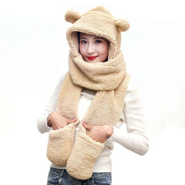 new autumn winter hat female plush thick double-layer northeast hat warm cycling neck scarf gloves one gift hip hop caps y21111, Blue;gray
new autumn winter hat female plush thick double-layer northeast hat warm cycling neck scarf gloves one gift hip hop caps y21111, Blue;gray