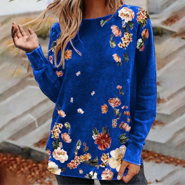 women's t-shirt adisputent vintage o neck spring summer shirt fashion long sleeve pullover streetwear floral print loose blusas, White
women's t-shirt adisputent vintage o neck spring summer shirt fashion long sleeve pullover streetwear floral print loose blusas, White