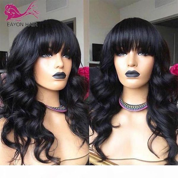 eayon loose wave human hair wigs with bangs brazilian remy hair 5x5 silk base lace closure wig glueless for black women, Black;brown
eayon loose wave human hair wigs with bangs brazilian remy hair 5x5 silk base lace closure wig glueless for black women, Black;brown