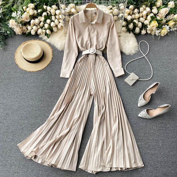 casual dresses women's heavy industry pleated wide-leg pants 2021 spring elegant vintage party streetwear, Black;gray
casual dresses women's heavy industry pleated wide-leg pants 2021 spring elegant vintage party streetwear, Black;gray