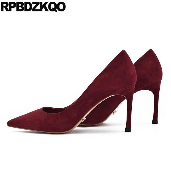 dress shoes fashion pointed toe casual wine red women slip on stiletto designer 2021 size 4 34 suede pumps thin high heels 8cm scarpin, Black
dress shoes fashion pointed toe casual wine red women slip on stiletto designer 2021 size 4 34 suede pumps thin high heels 8cm scarpin, Black