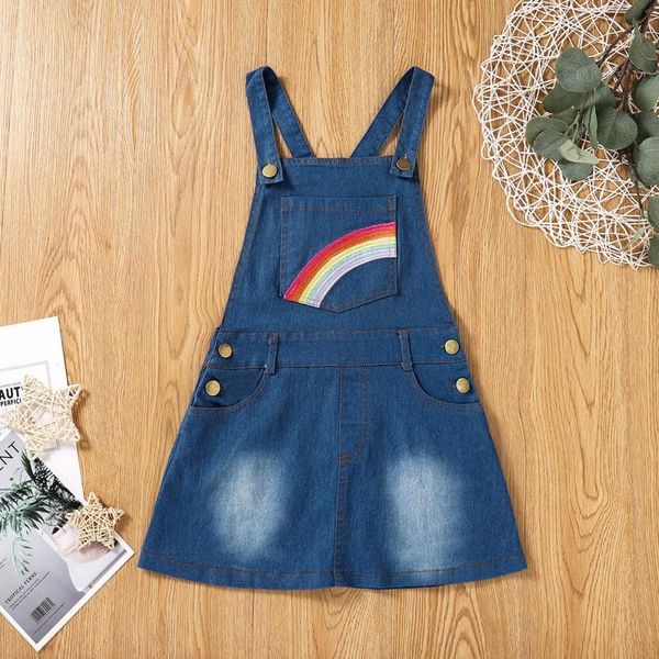 girl's dresses rainbow print girls toddler infant kid slip denim skirt suspender princess dress sukienki dla dzieci, Red;yellow
girl's dresses rainbow print girls toddler infant kid slip denim skirt suspender princess dress sukienki dla dzieci, Red;yellow